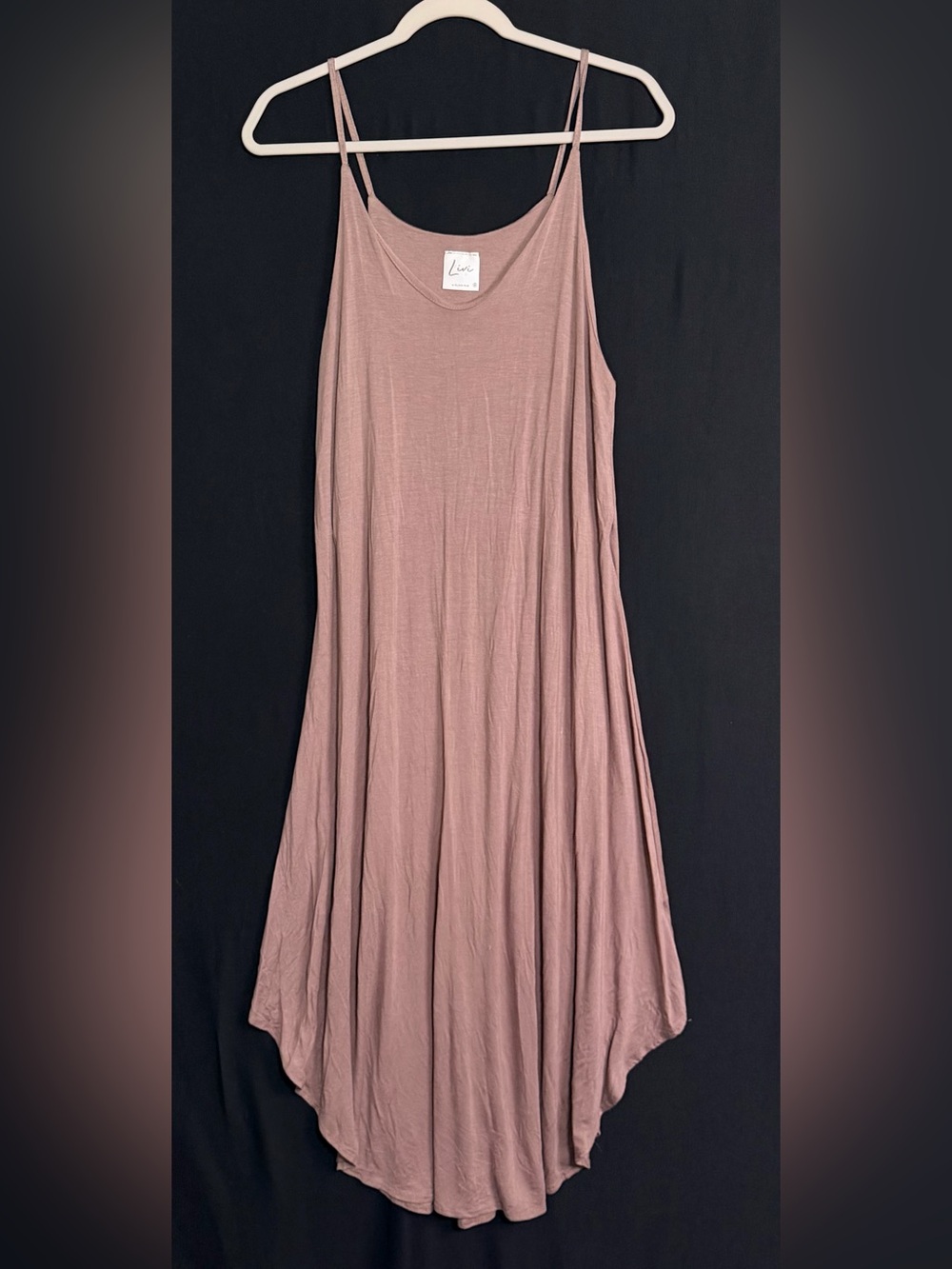 Olivia Rae Dusty Rose Midi Swing Dress